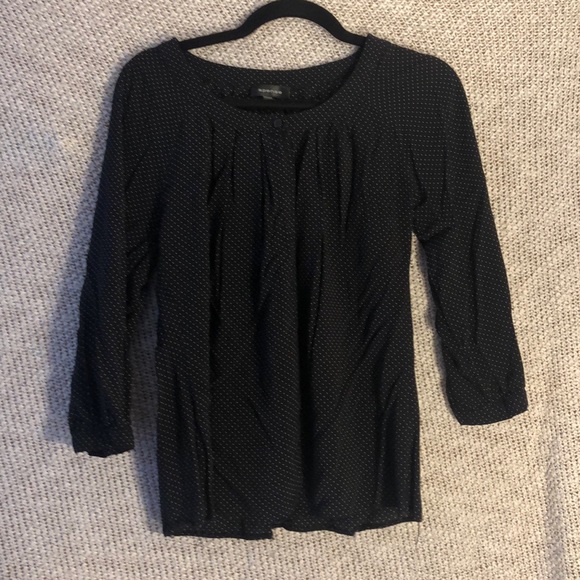 Spense Tops - Spense Black Button Down Polkadot Blouse (M)